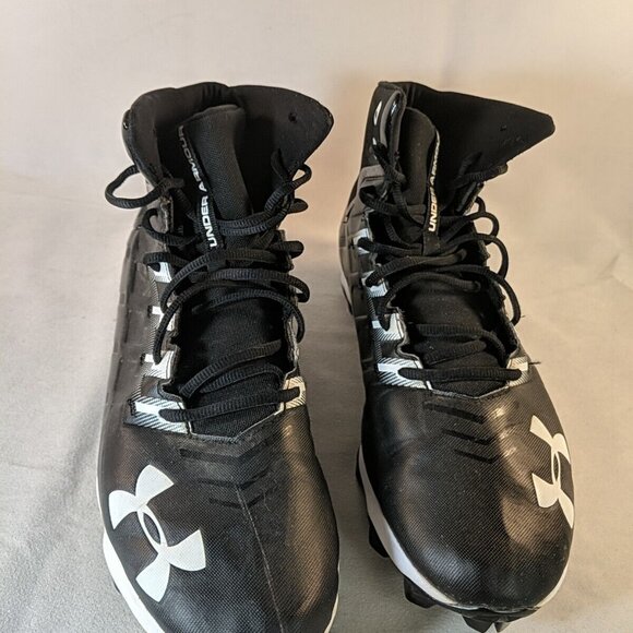 Under Armour Men 12 Renegade RM Football Cleats Shoes Black White 3000173-002 UA - Picture 9 of 13